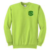 Youth Crewneck Sweatshirt WITH GREEN LOGO