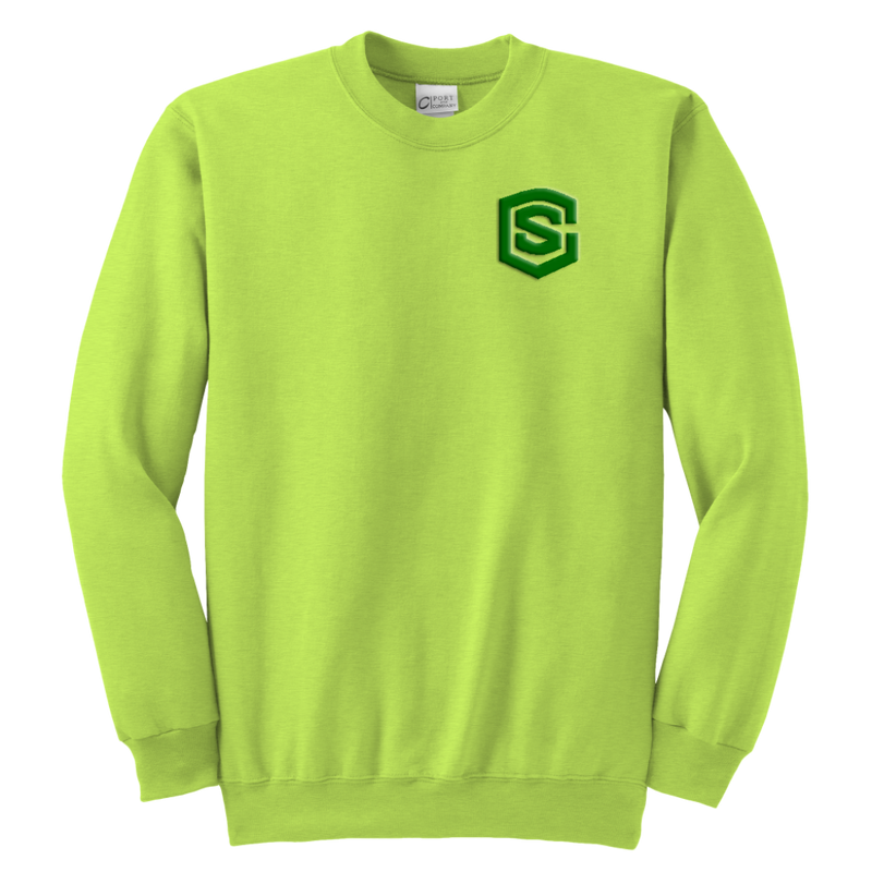 Youth Crewneck Sweatshirt WITH GREEN LOGO
