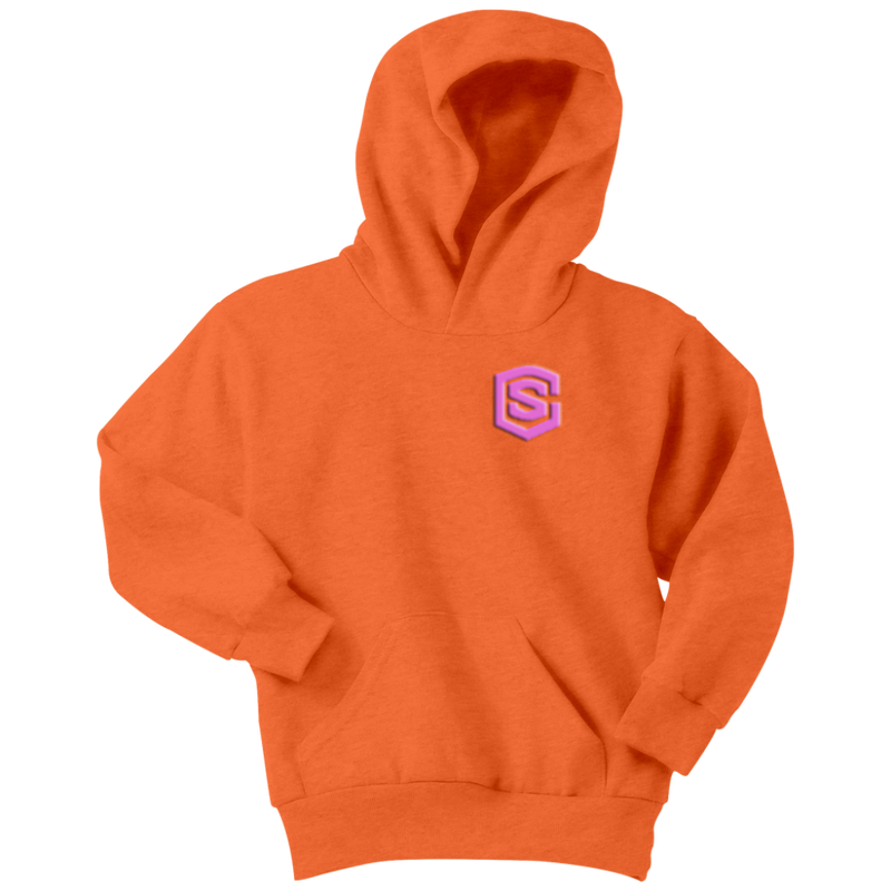 Youth Hoodie WITH PINK LOGO