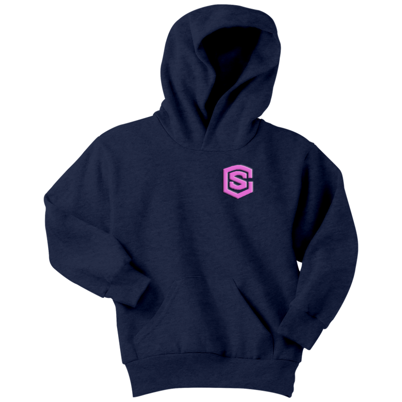 Youth Hoodie WITH PINK LOGO