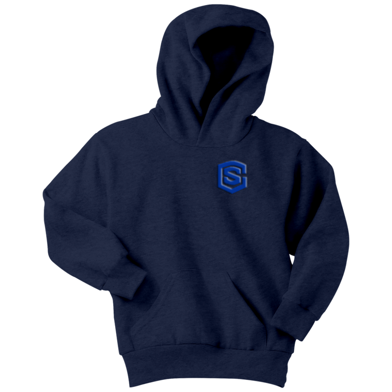 Youth Hoodie WITH BLUE  LOGO