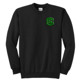 Youth Crewneck Sweatshirt WITH GREEN LOGO