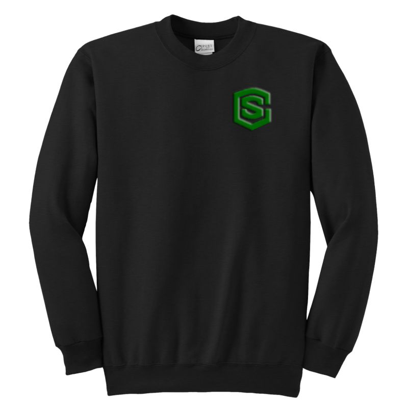 Youth Crewneck Sweatshirt WITH GREEN LOGO