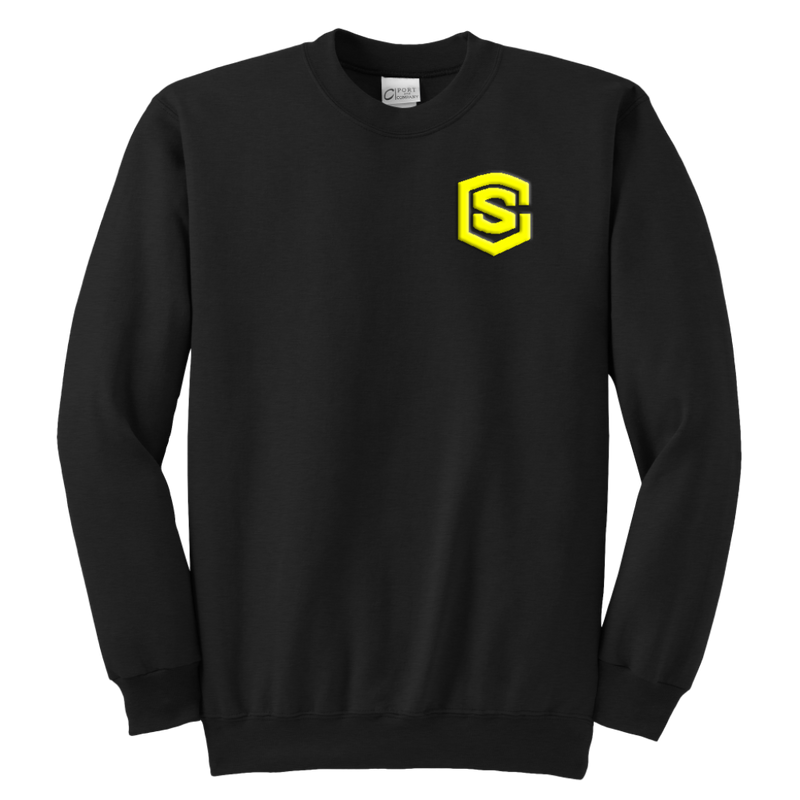 Youth Crewneck Sweatshirt WITH YELLOW  LOGO