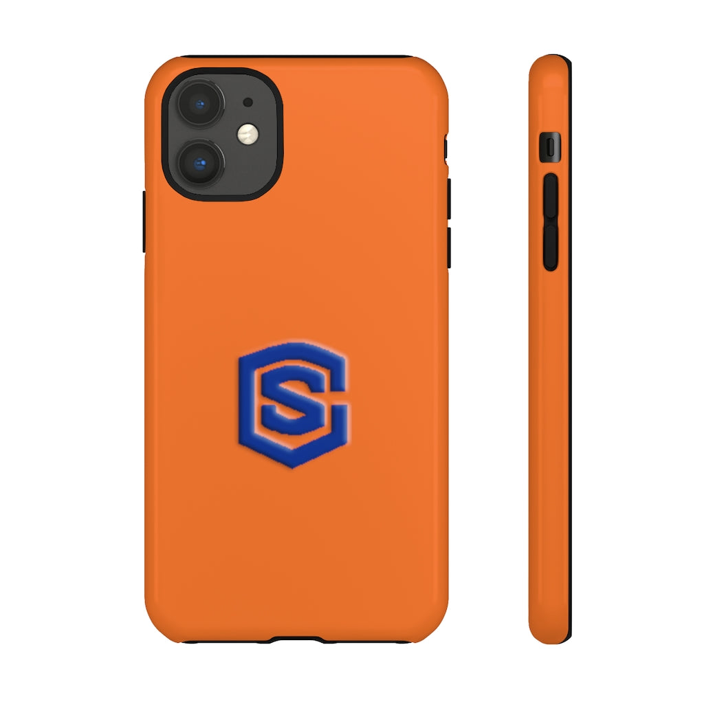 Orange Tough Cases Blue Logo