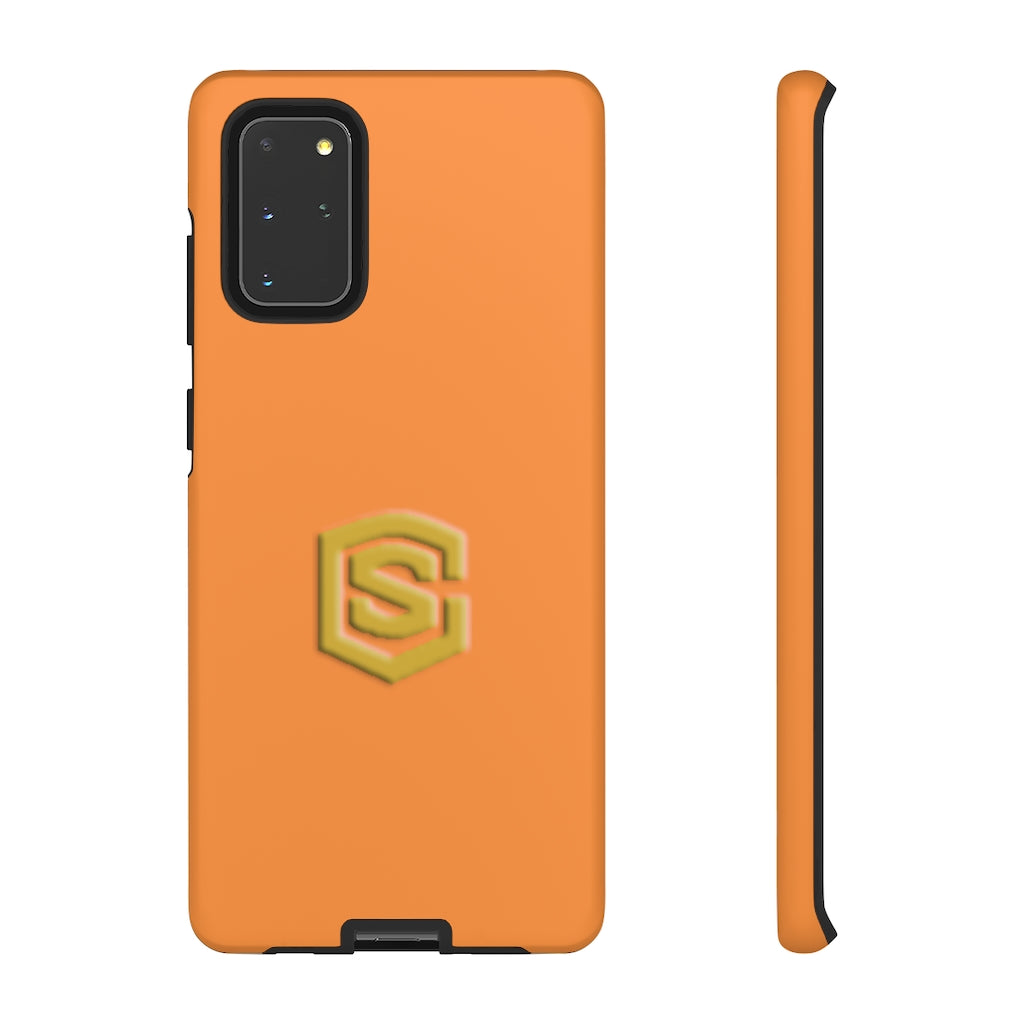 Orange Tough Cases Gold Logo