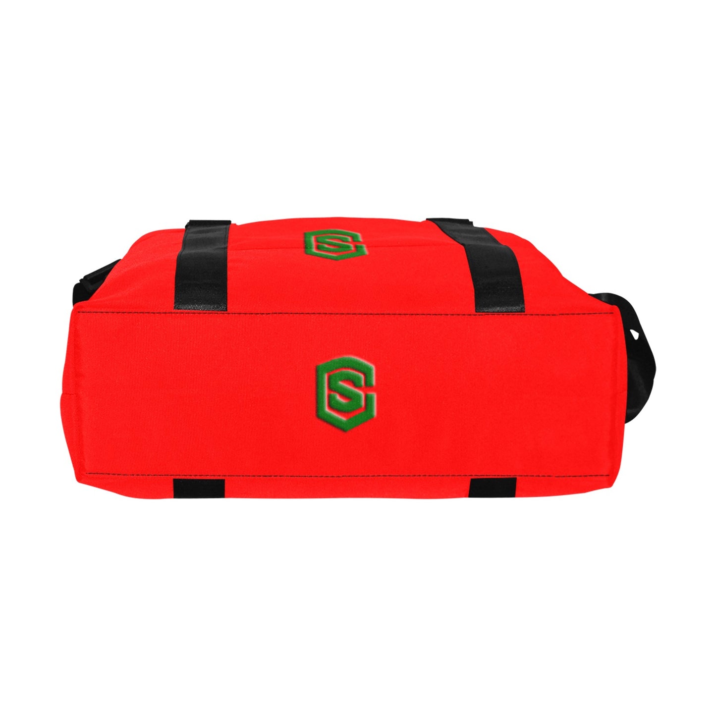 Red Large Capacity Duffle Bag With Green Logo Large Capacity Duffle Bag(Model1715)