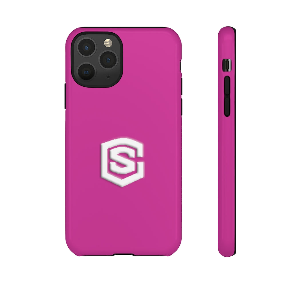 Pink Tough Cases White Logo