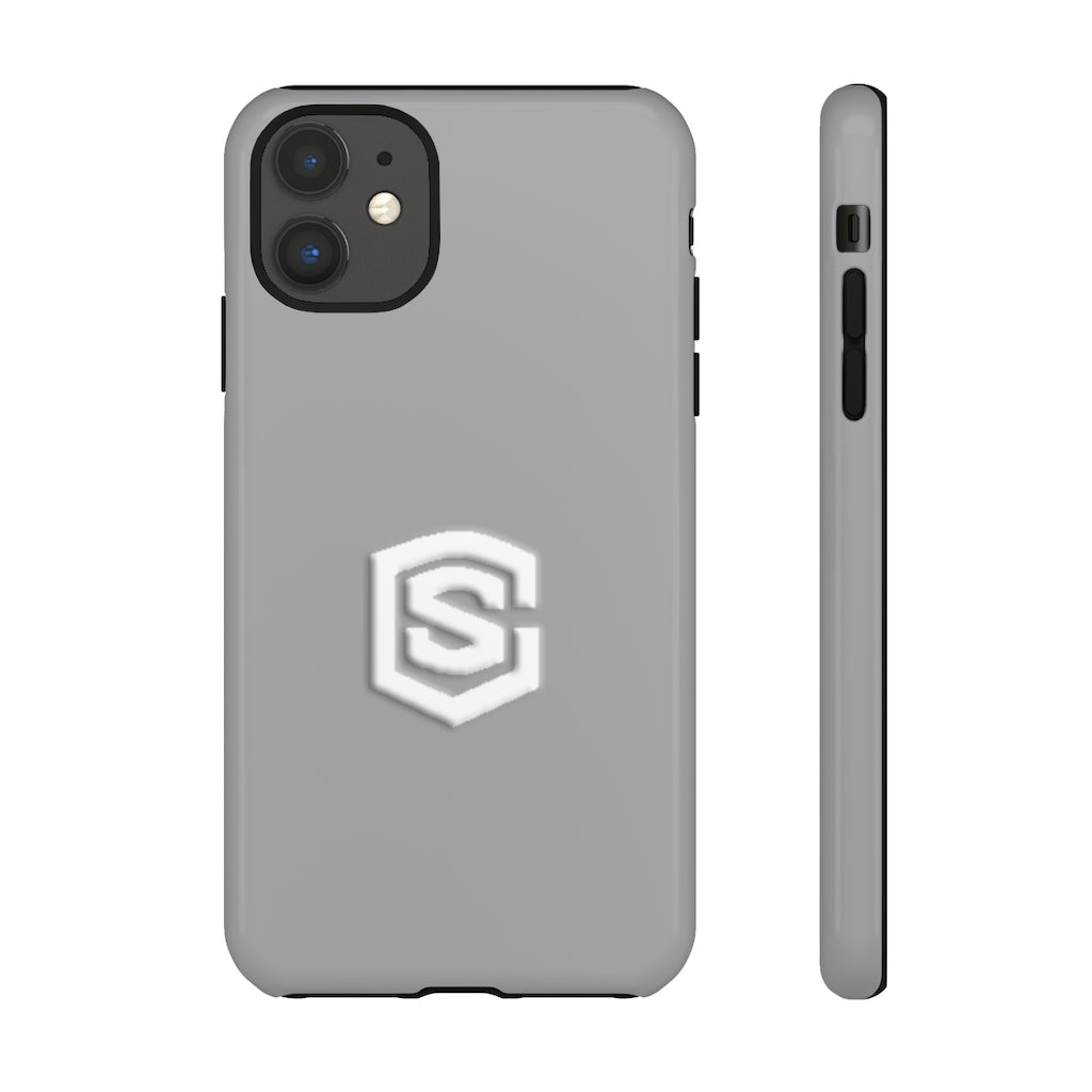 Silver Tough Cases White Logo