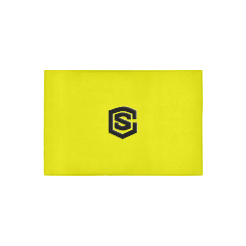 Yellow Doormat 24" x 16" (Sponge Material) with Black Logo Doormat 24" x 16" (Sponge Material)