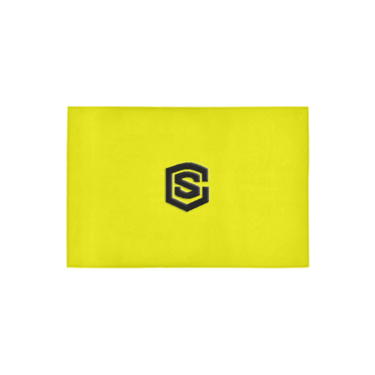 Yellow Doormat 24" x 16" (Sponge Material) with Black Logo Doormat 24" x 16" (Sponge Material)