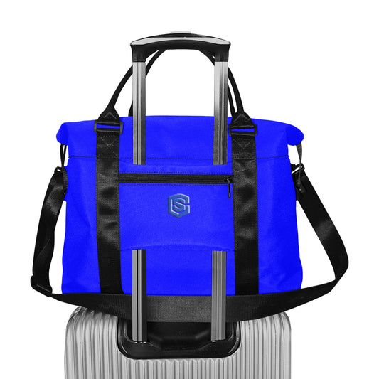 Blue Large Capacity Duffle Bag With Blue Logo Large Capacity Duffle Bag(Model1715)