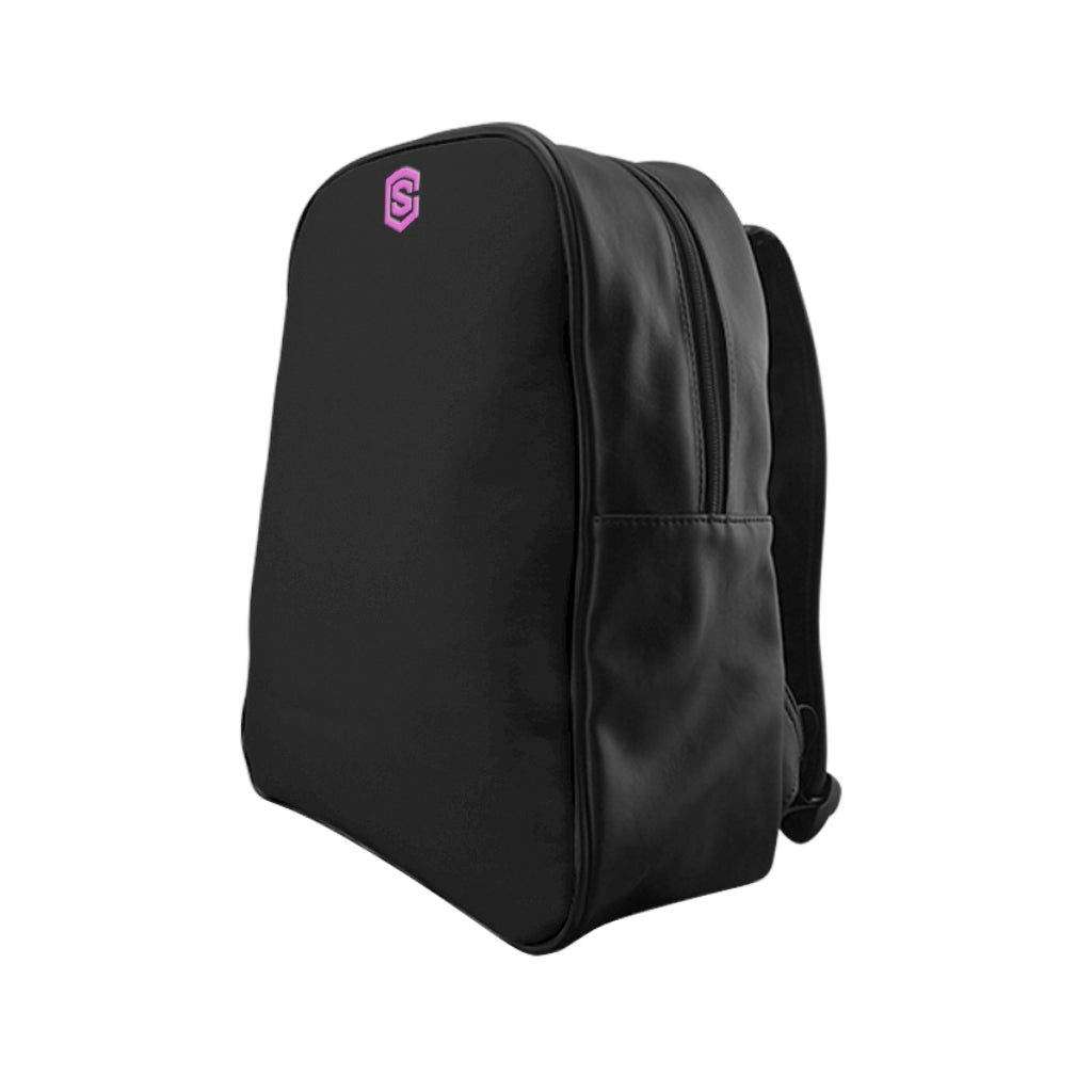 School Backpack Pink Logo