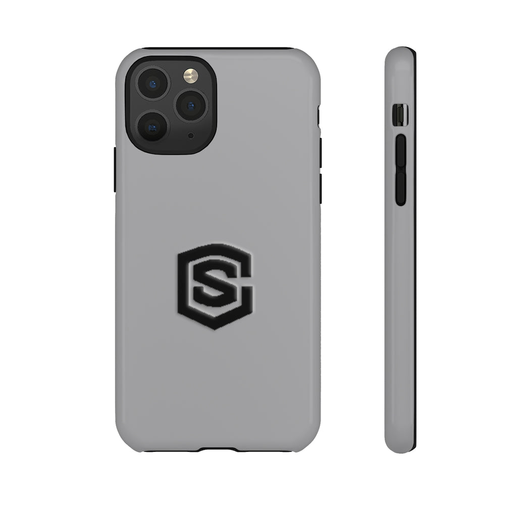 Grey Tough Cases Black Logo