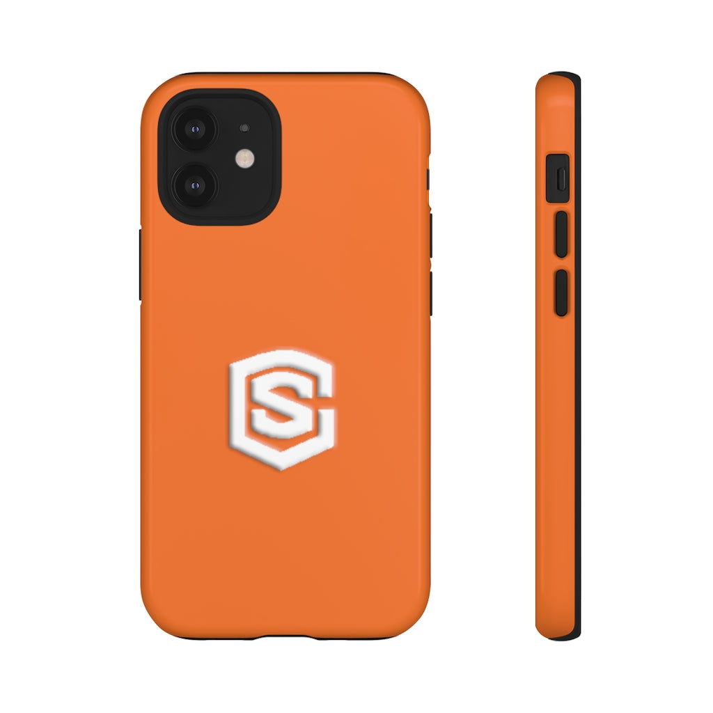 Orange Tough Cases White Logo