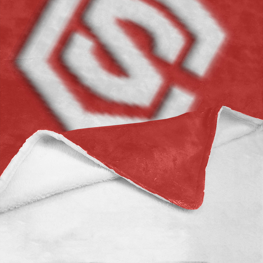 Red Ultra-Soft Micro Fleece Blanket White Logo Ultra-Soft Micro Fleece Blanket 30"x40"