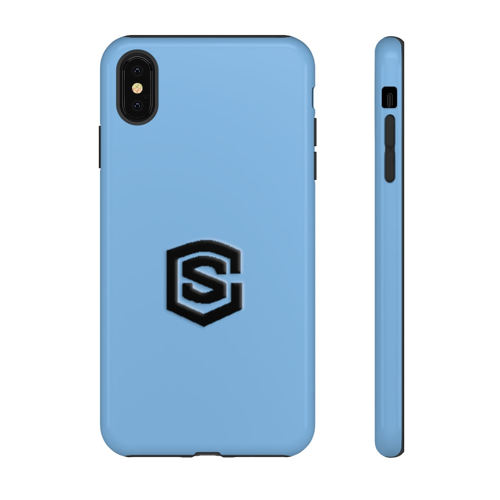 Blue Tough Cases Black Logo