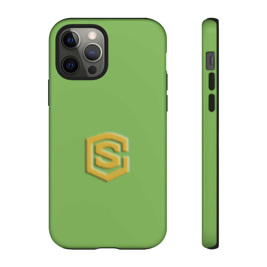 Light Green Tough Cases Gold Logo