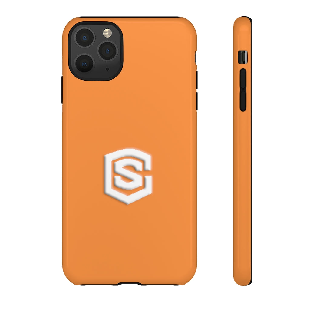 Orange Tough Cases White Logo