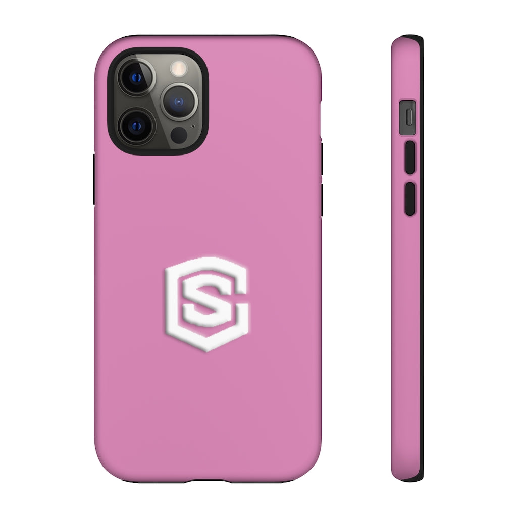 Pink Tough Cases White Logo