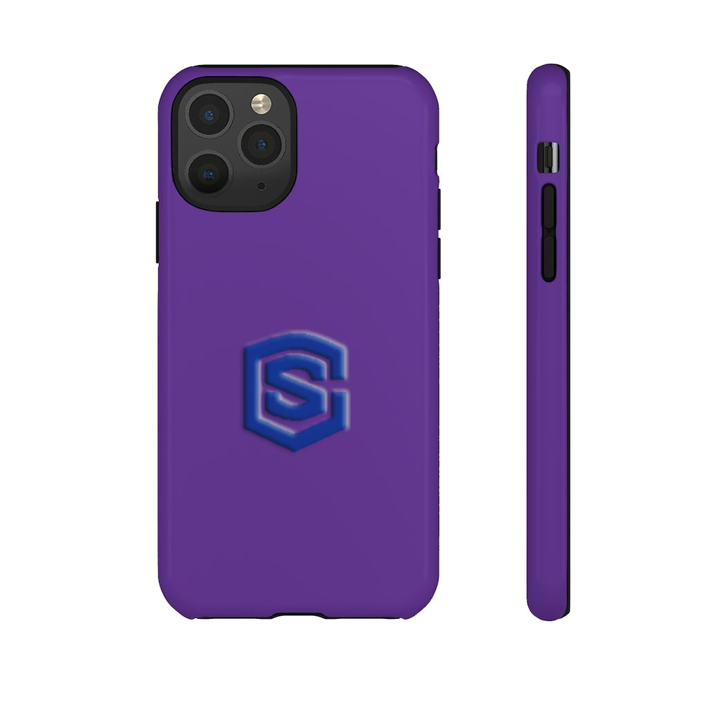 Purple Tough Cases Blue Logo