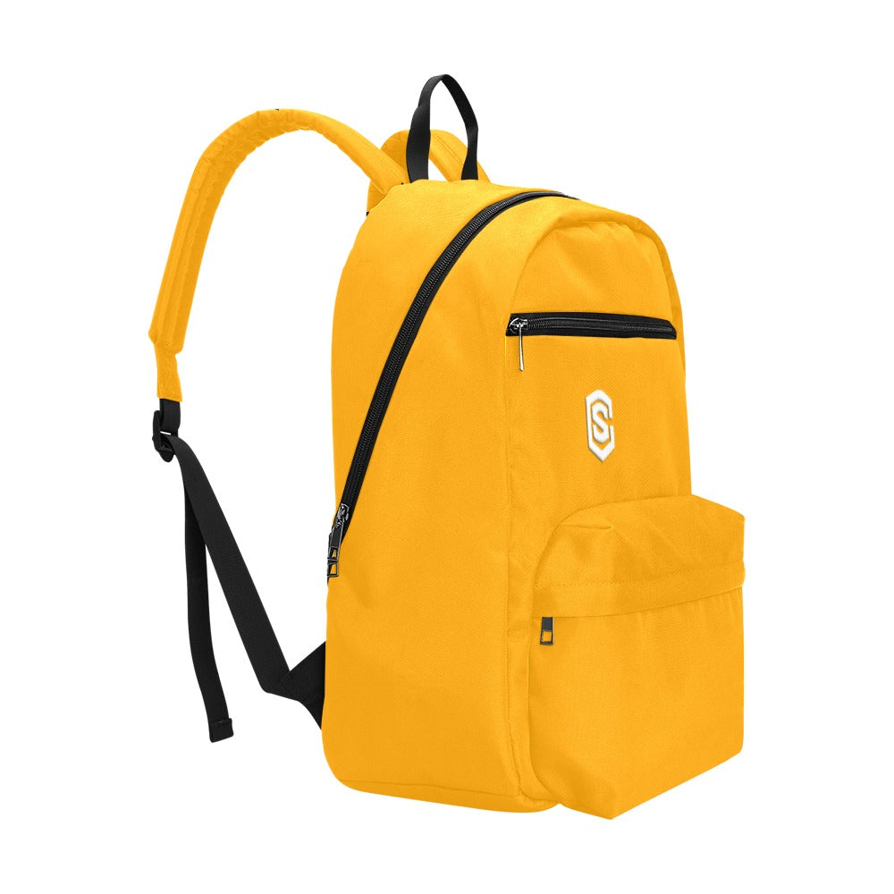 Orange Travel Backpack With White Logo Travel Backpack(Large Capacity)(Model 1691)