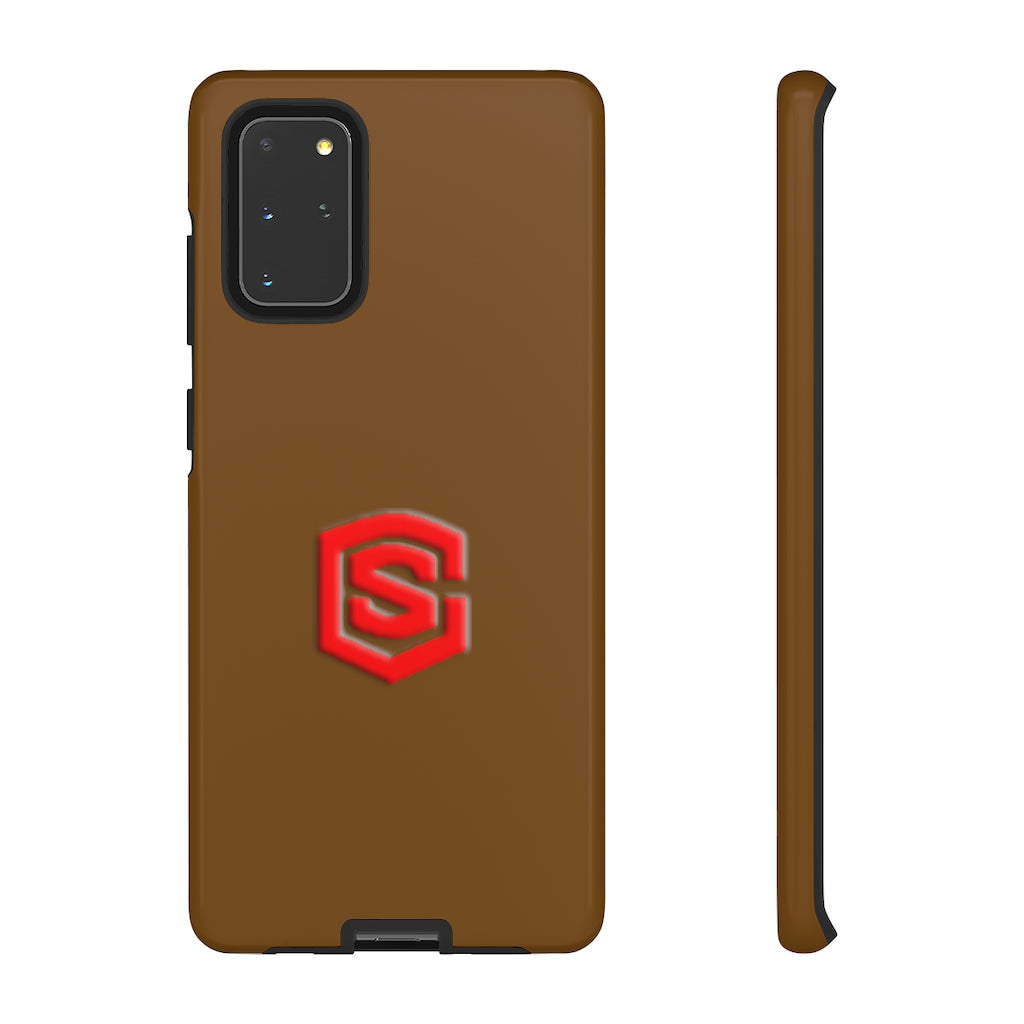 Brown Tough Cases Red Logo
