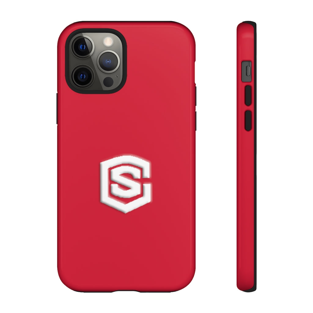 Red Tough Cases White Logo