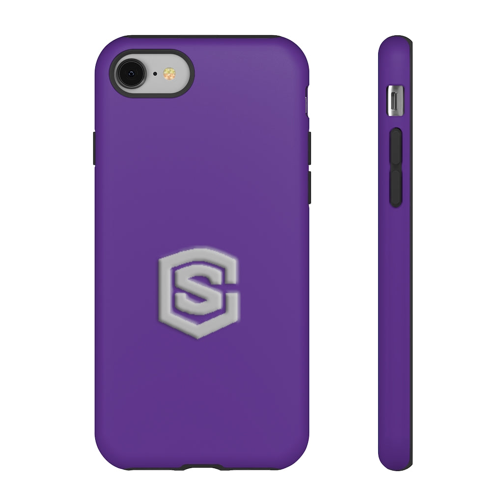 Purple Tough Cases Silver Logo