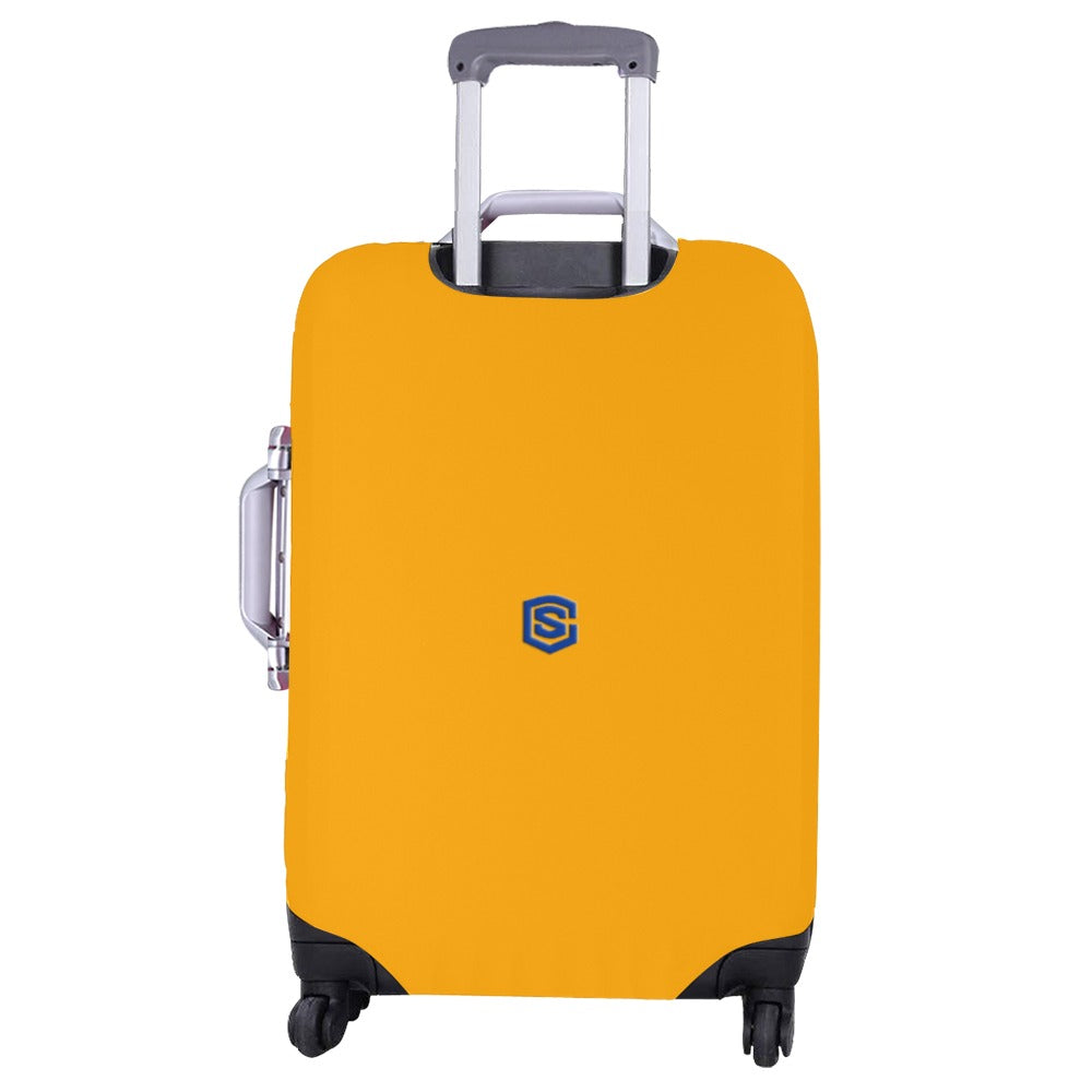 ORANGE LUGGAGE COVER WITH BLUE LOGO Luggage Cover (Large Size) (26"-28")