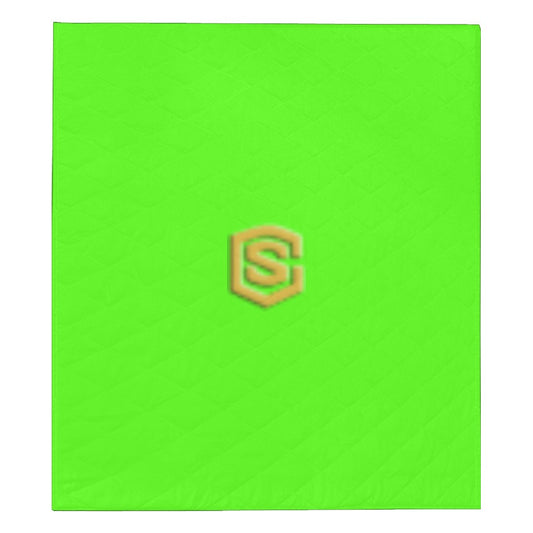 YELLOW CISTOM QUILT GOLD  LOGO Custom Quilt  70" x 80"