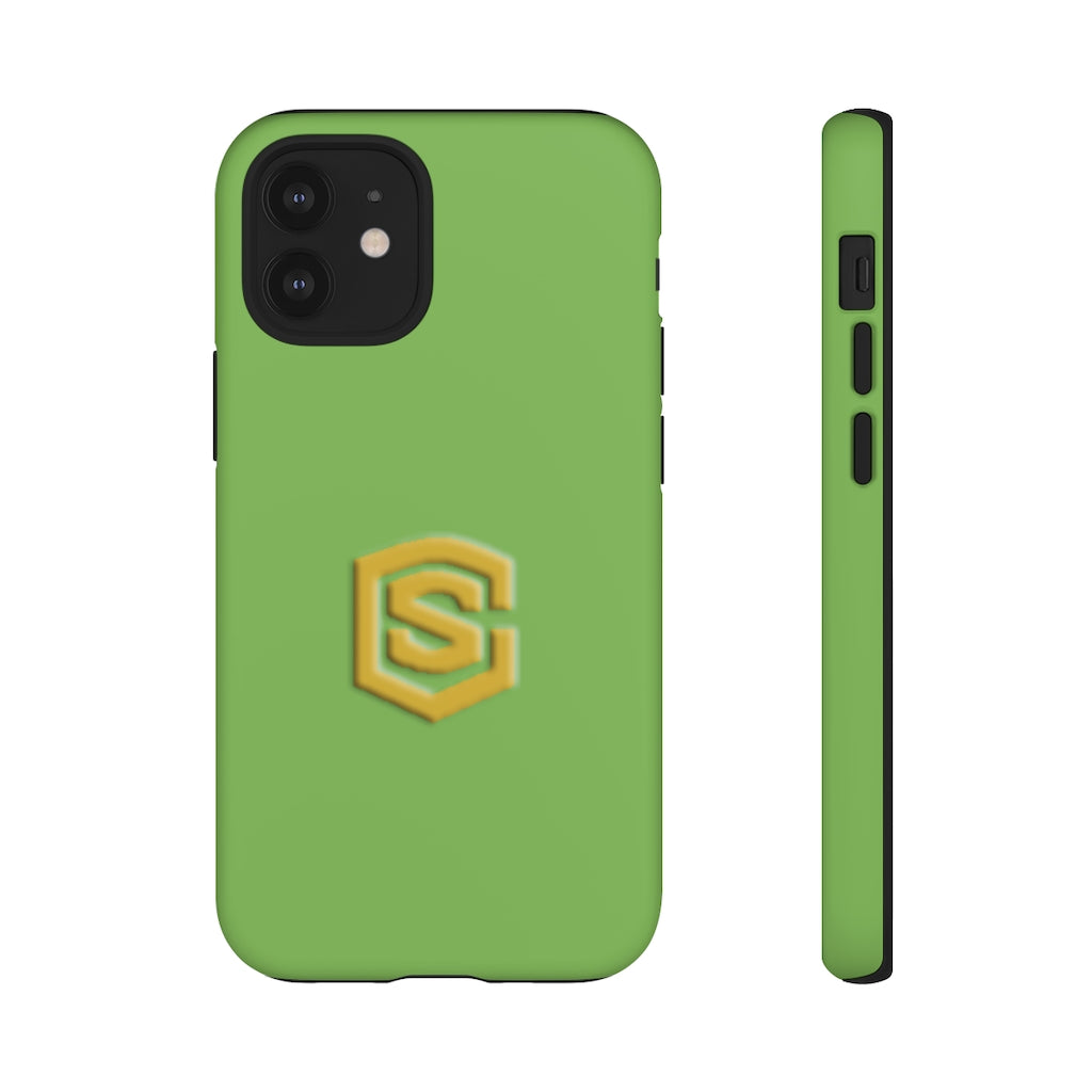 Light Green Tough Cases Gold Logo