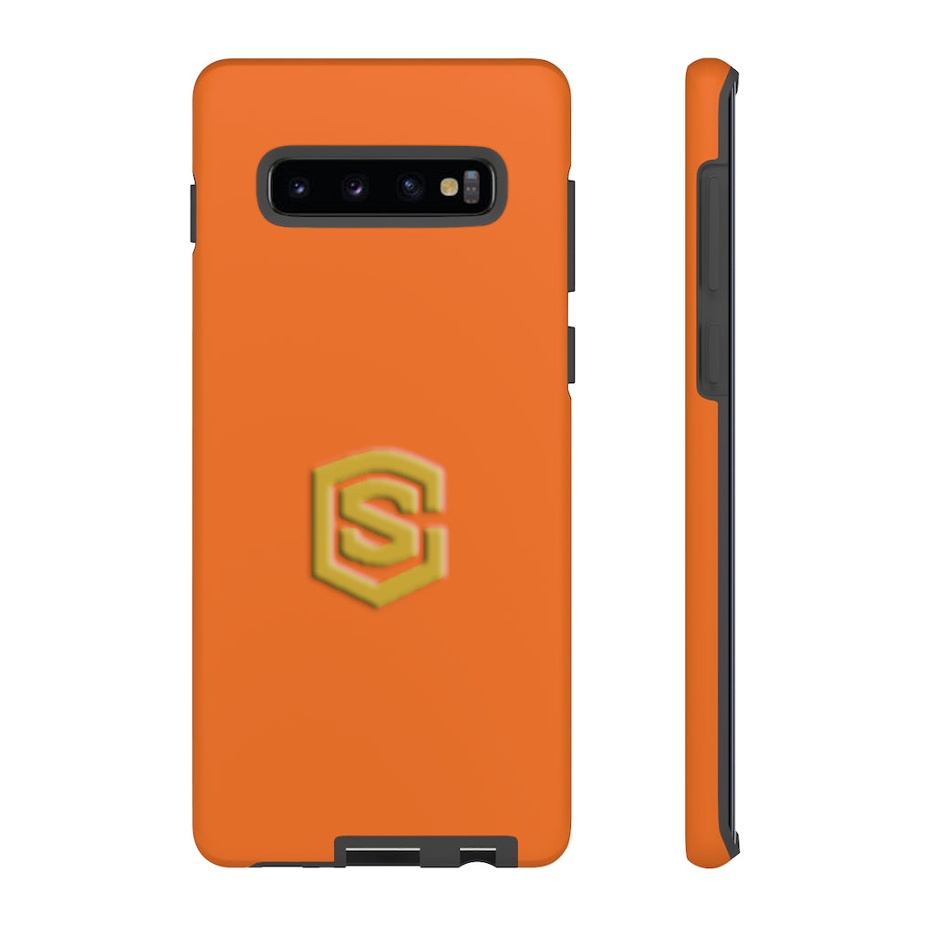Orange Tough Cases Gold Logo