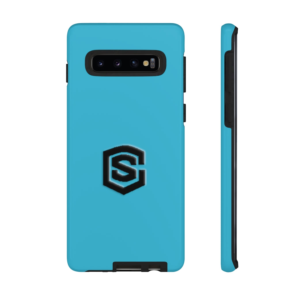 Blue Tough Cases Black Logo