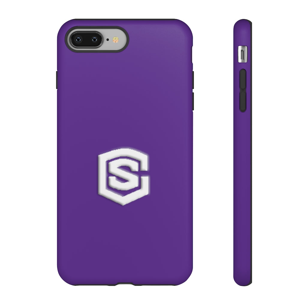 Purple Tough Cases White Logo