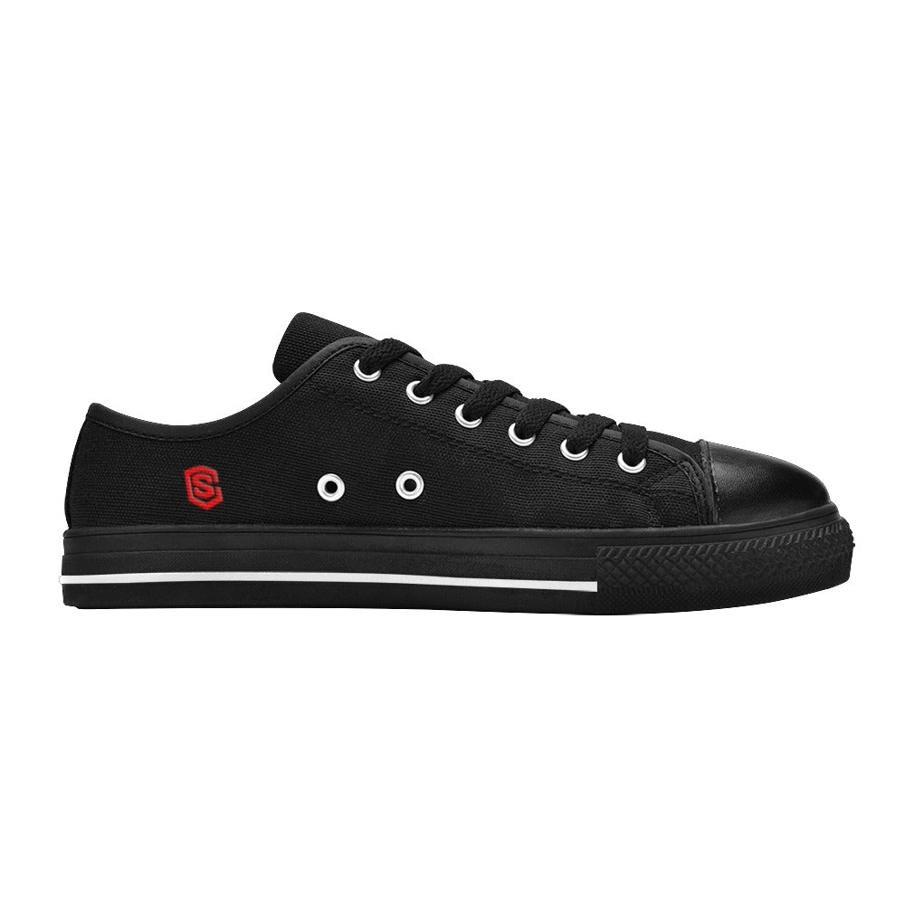 Red logo Men's Classic Canvas Shoes (Model 018)