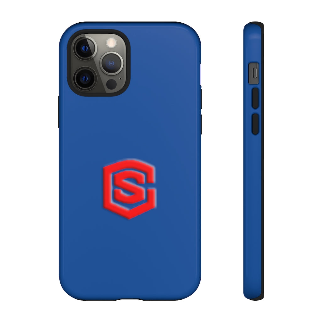 Blue Tough Cases Red Logo