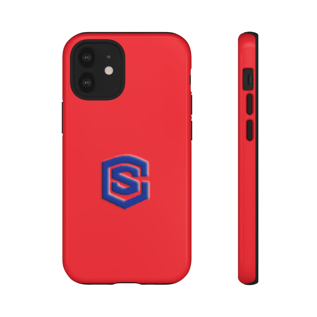 Red Tough Cases Blue Logo