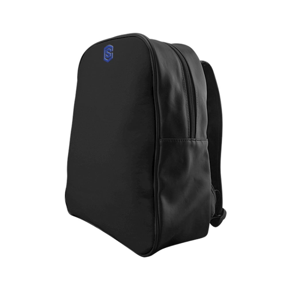 School Backpack Blue Logo