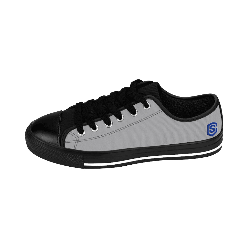grey Women's Sneakers Blue logo