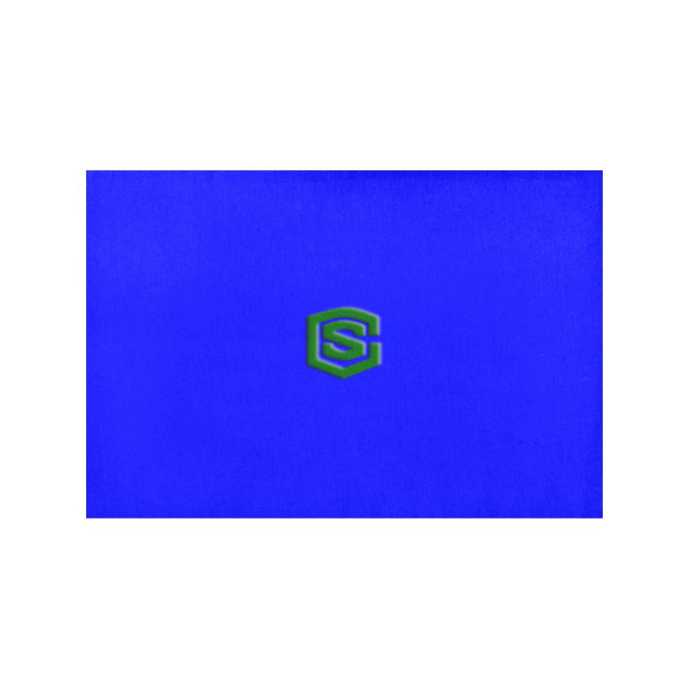 Blue Placemats 12" x 18" With Green Logo Placemats 12" x 18" (Set of 2)
