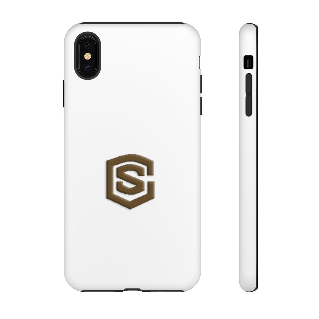 Black Tough Cases White Logo
