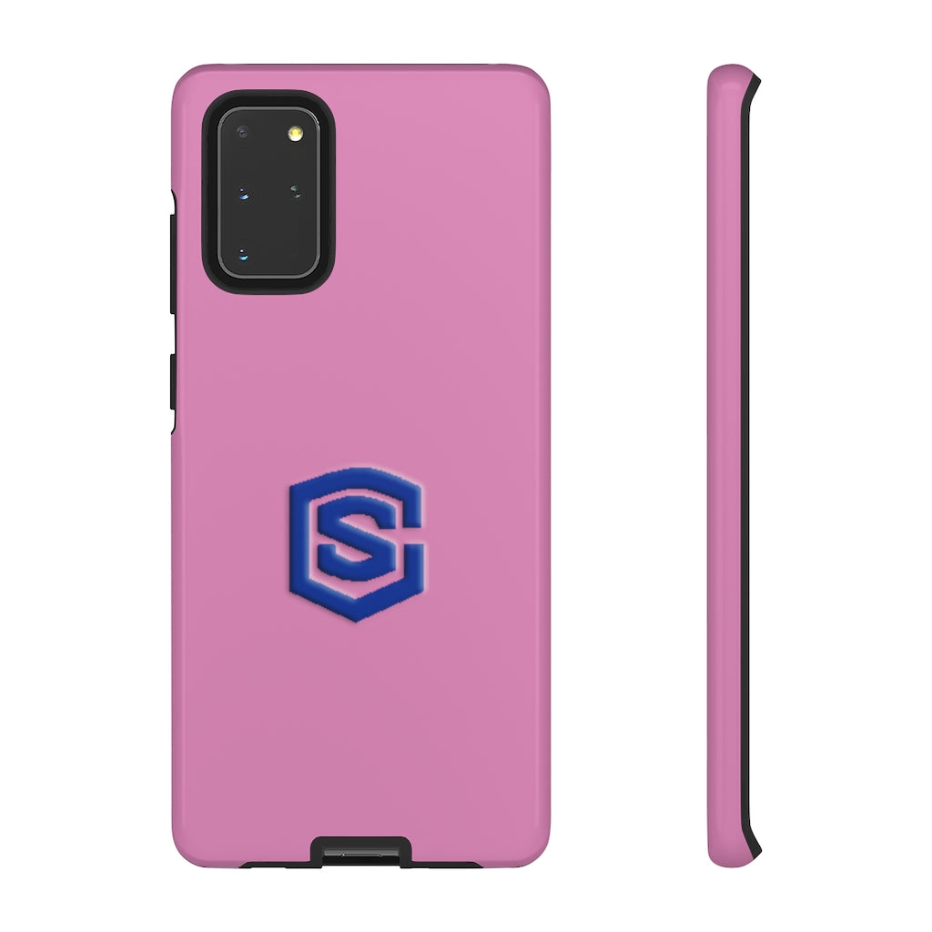 Pink Tough Cases Blue Logo