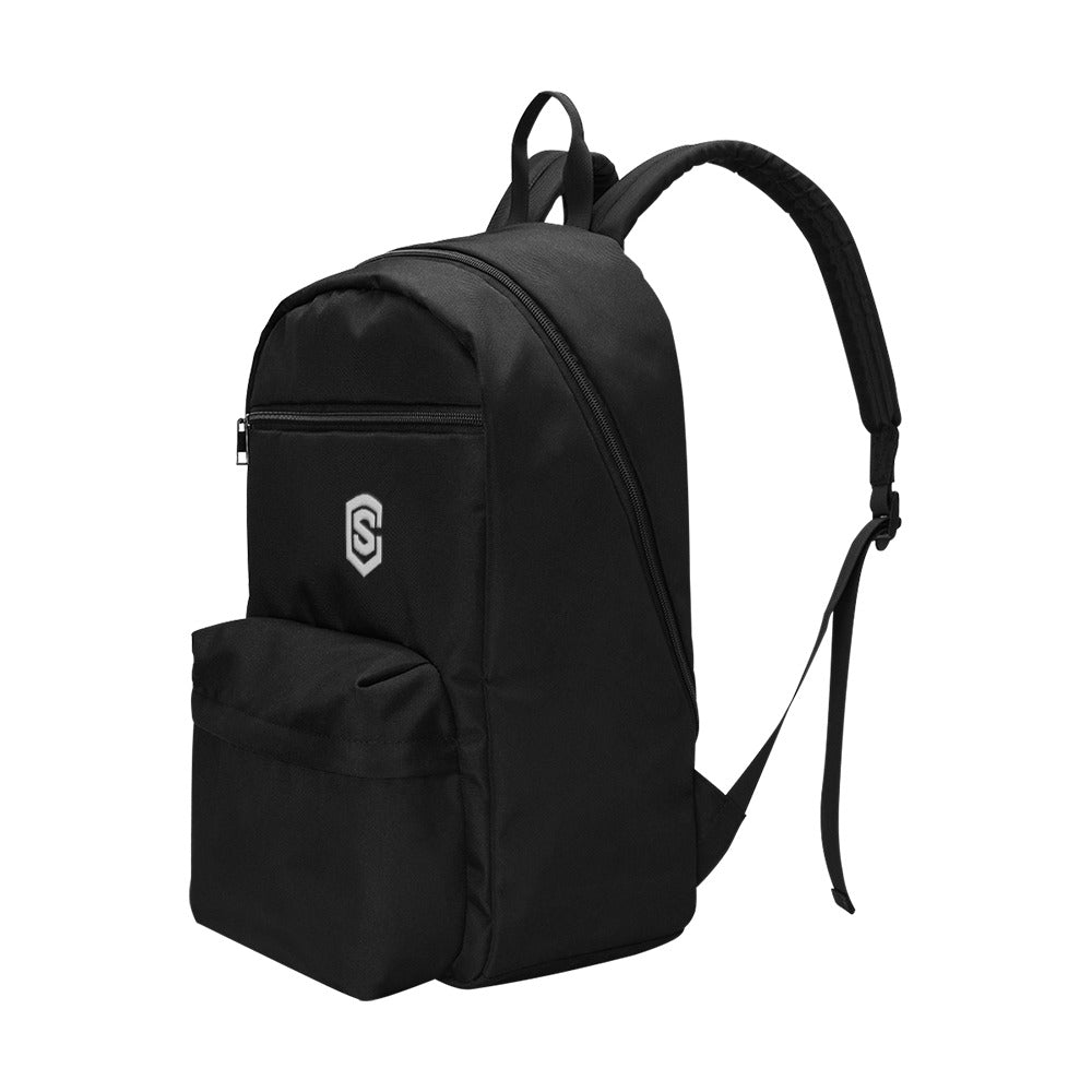 Black Travel Backpack With Silver Logo Travel Backpack(Large Capacity)(Model 1691)