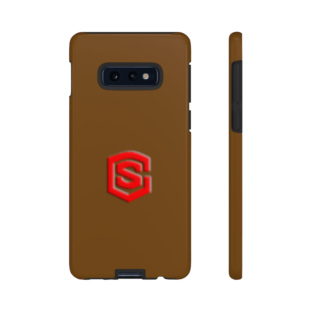 Brown Tough Cases Red Logo