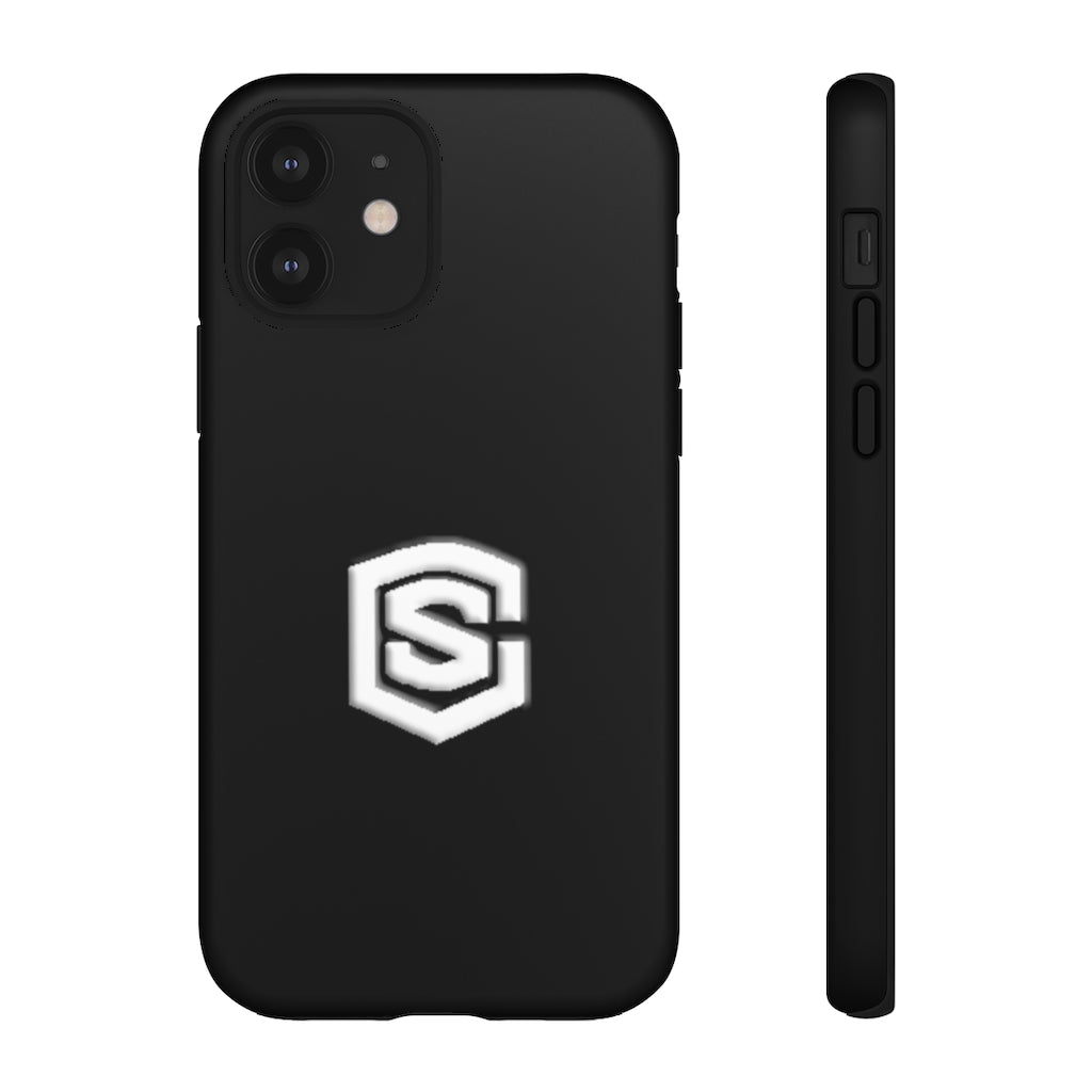 Black Tough Cases White Logo