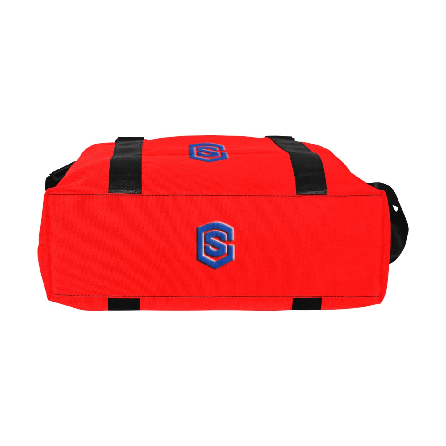Red Large Capacity Duffle Bag With Blue Logo Large Capacity Duffle Bag(Model1715)