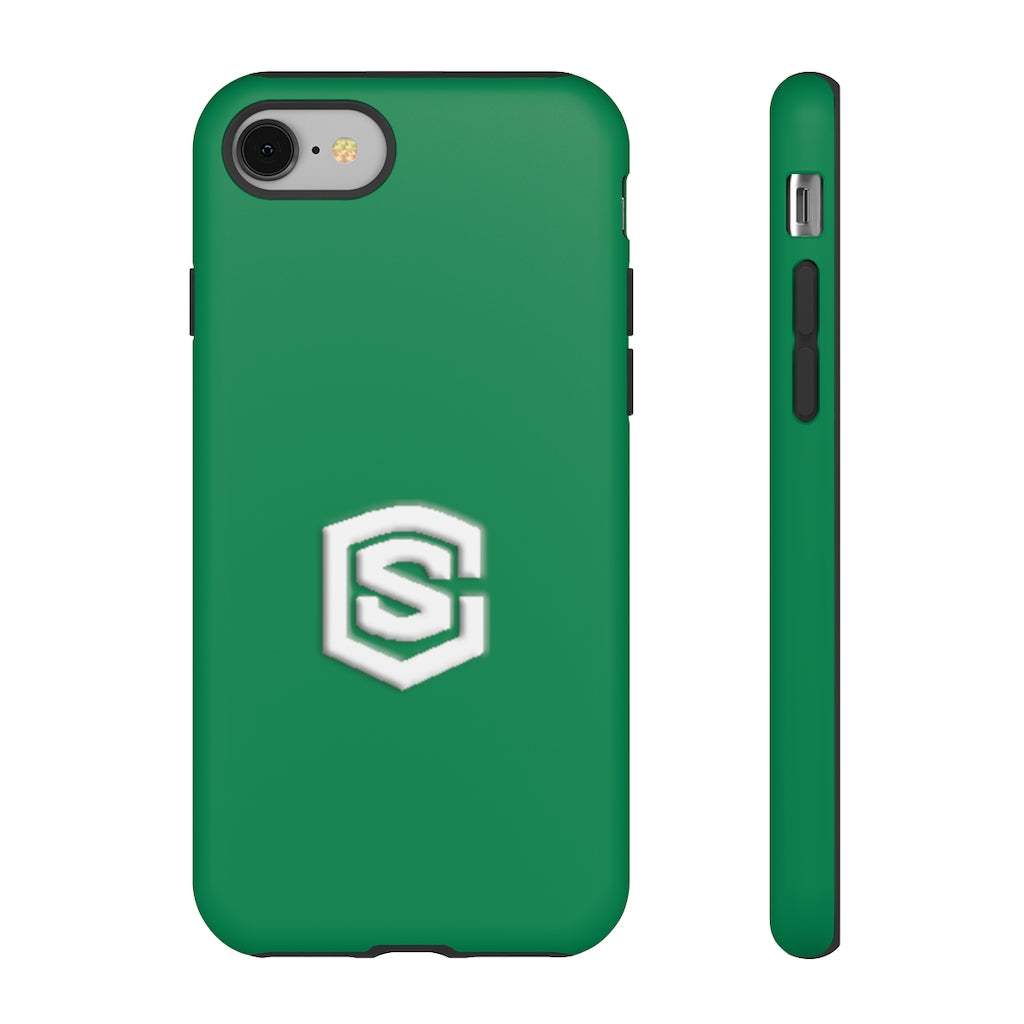 Green Tough Cases White Logo