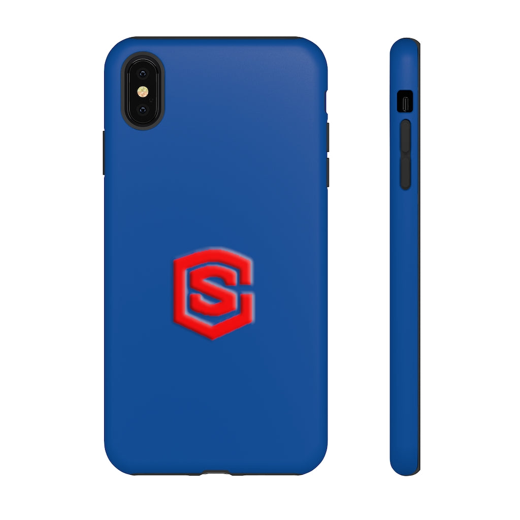 Blue Tough Cases Red Logo