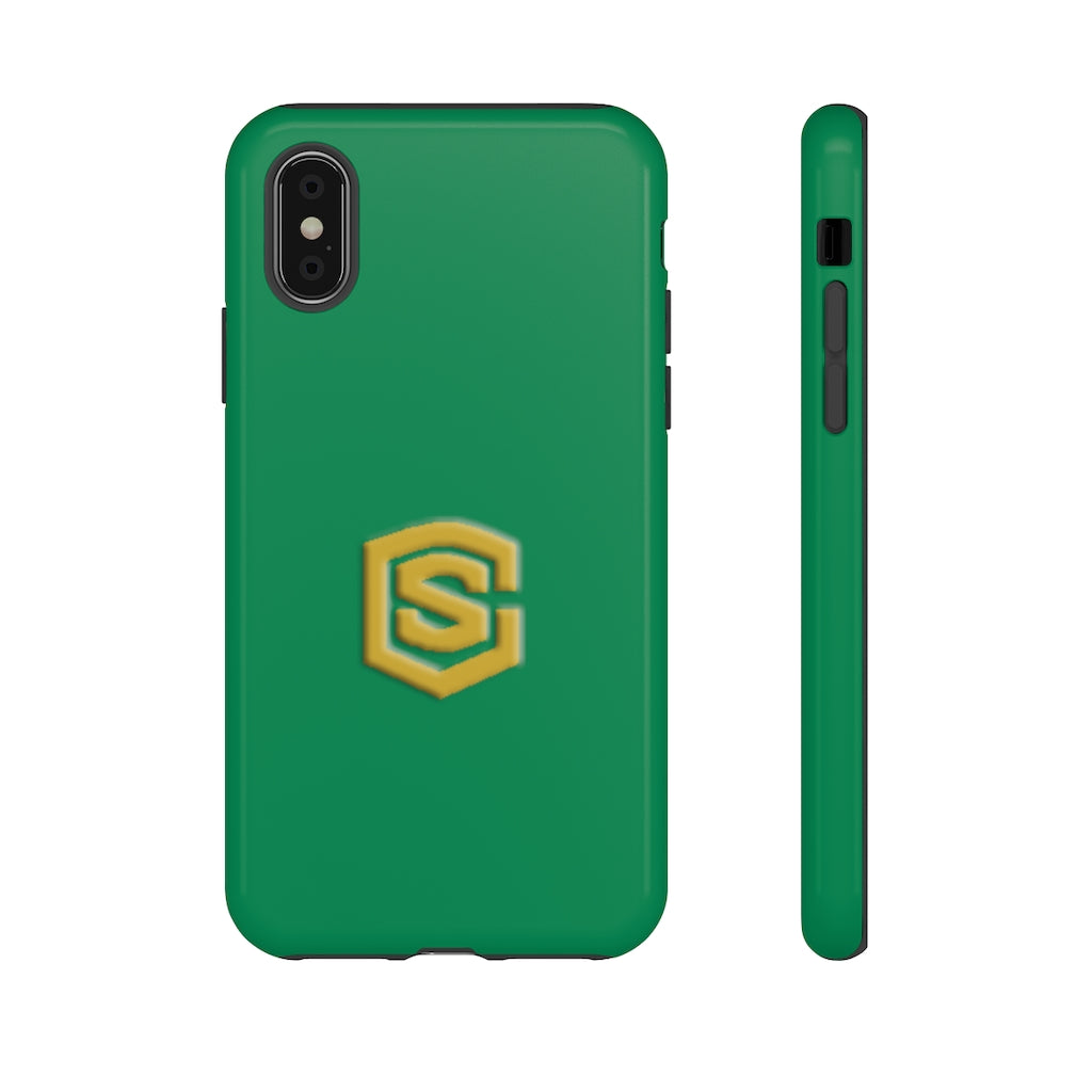 Green Tough Cases Gold Logo